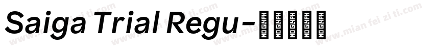 Saiga Trial Regu字体转换